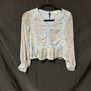 Chelsea & Violet girls / Blue flower top / Size XL / Q-5‎